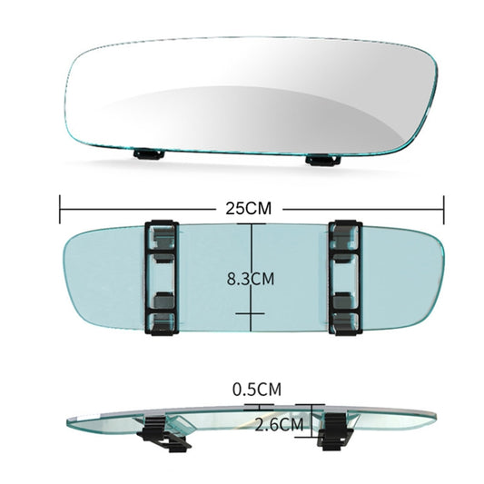 3R-337 Curved Mirror 250mm Car Rearview Retrofit Frameless Clear Large Mirror(White) - Interior Mirrors by 3R | Online Shopping UK | buy2fix