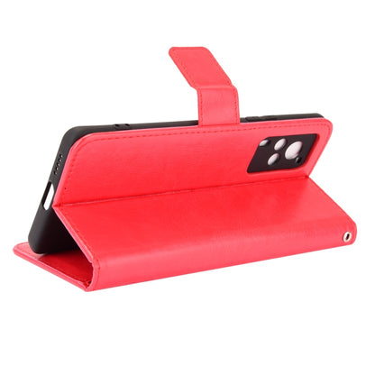 For vivo X60 Pro Overseas Version / X60 5G Curved Surface Version Crazy Horse Texture Horizontal Flip Leather Case with Holder & Card Slots & Lanyard(Red) by buy2fix