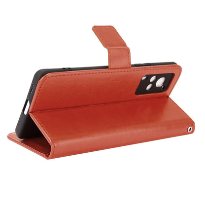 For vivo X60 Pro Overseas Version / X60 5G Curved Surface Version Crazy Horse Texture Horizontal Flip Leather Case with Holder & Card Slots & Lanyard(Brown) by buy2fix