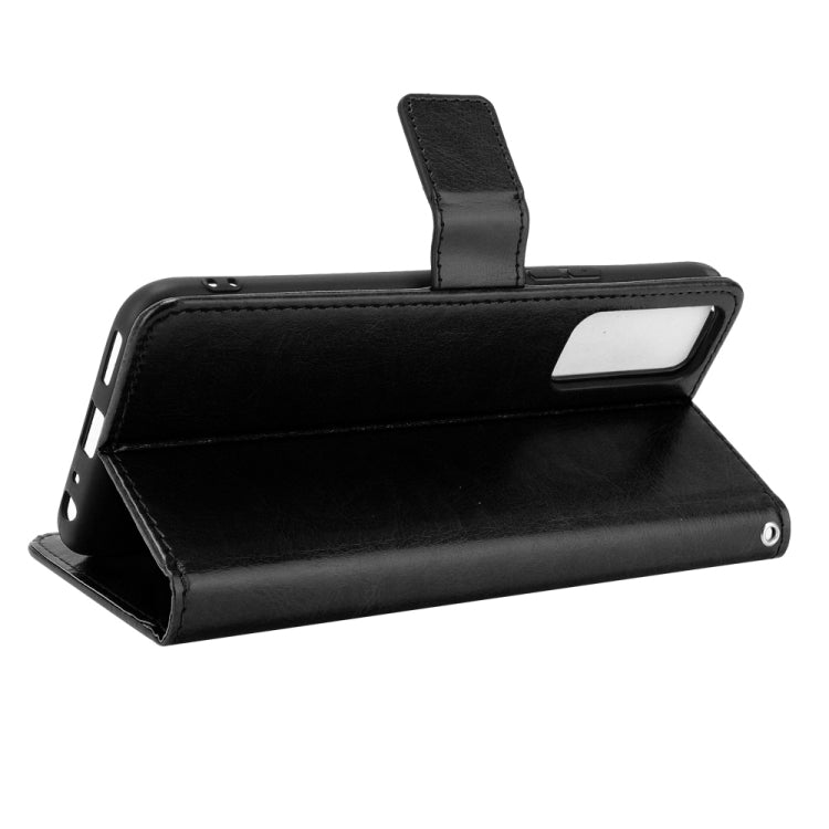 For vivo Y72 5G / iQOO Z3 Crazy Horse Texture Horizontal Flip Leather Case with Holder & Card Slots & Lanyard(Black) by buy2fix