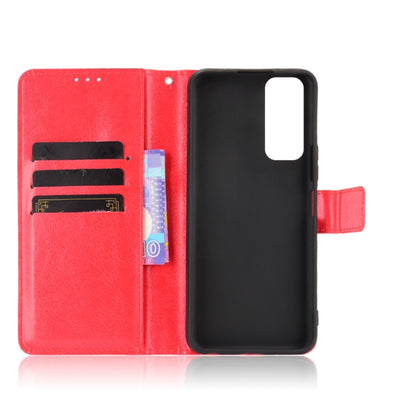For vivo Y72 5G / iQOO Z3 Crazy Horse Texture Horizontal Flip Leather Case with Holder & Card Slots & Lanyard(Red) by buy2fix