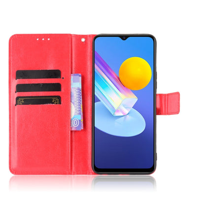 For vivo Y72 5G / iQOO Z3 Crazy Horse Texture Horizontal Flip Leather Case with Holder & Card Slots & Lanyard(Red) by buy2fix