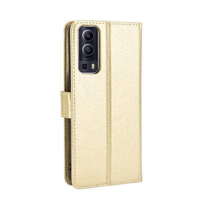 For vivo Y72 5G / iQOO Z3 Crazy Horse Texture Horizontal Flip Leather Case with Holder & Card Slots & Lanyard(Gold) by buy2fix