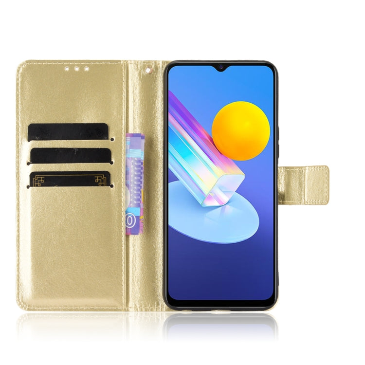 For vivo Y72 5G / iQOO Z3 Crazy Horse Texture Horizontal Flip Leather Case with Holder & Card Slots & Lanyard(Gold) by buy2fix