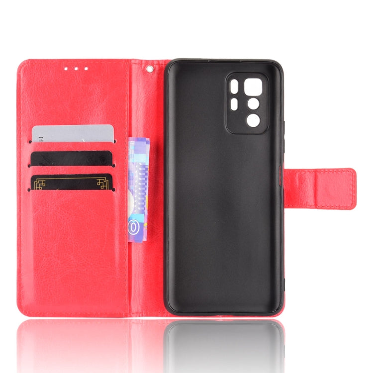 For Xiaomi Redmi Note 10 Pro 5G/Poco X3 GT Crazy Horse Texture Horizontal Flip Leather Case with Holder & Card Slots & Lanyard(Red) - Xiaomi Cases by buy2fix | Online Shopping UK | buy2fix