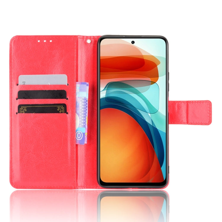 For Xiaomi Redmi Note 10 Pro 5G/Poco X3 GT Crazy Horse Texture Horizontal Flip Leather Case with Holder & Card Slots & Lanyard(Red) - Xiaomi Cases by buy2fix | Online Shopping UK | buy2fix