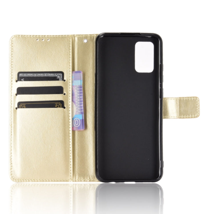 For Samsung Galaxy A03s 164mm Crazy Horse Texture Horizontal Flip Leather Case with Holder & Card Slots & Lanyard(Gold) by buy2fix