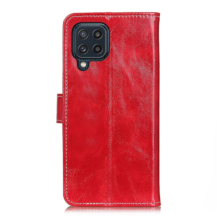 For Samsung Galaxy M32 Retro Crazy Horse Texture Horizontal Flip Leather Case with Holder & Card Slots & Photo Frame & Wallet(Red) by buy2fix