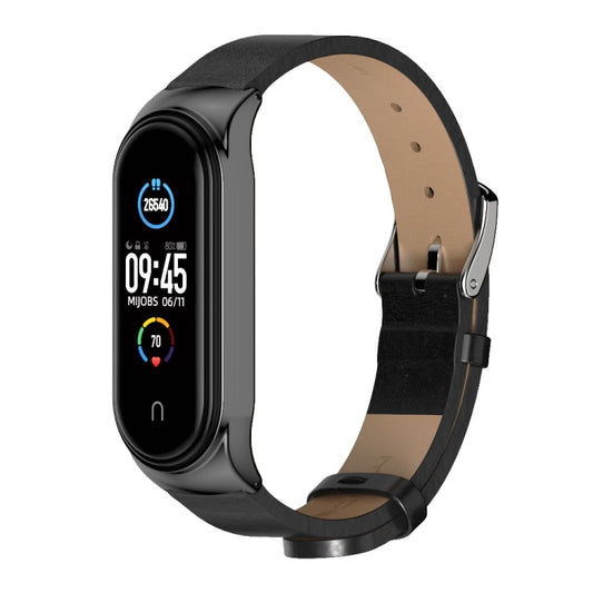 For Xiaomi Mi Band 6 / 5 / 4 / 3 Mijobs CS Microfiber Leather Watch Band(Black) - Watch Bands by MIJOBS | Online Shopping UK | buy2fix