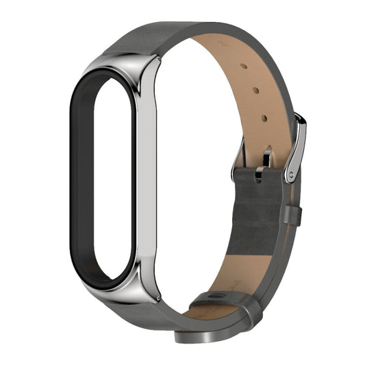 For Xiaomi Mi Band 6 / 5 / 4 / 3 Mijobs CS Microfiber Leather Watch Band(Gray) - Watch Bands by MIJOBS | Online Shopping UK | buy2fix