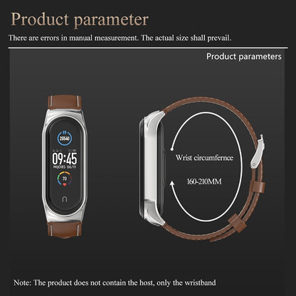 For Xiaomi Mi Band 6 / 5 / 4 / 3 Mijobs CS Microfiber Leather Watch Band(Black + Silver) - Watch Bands by MIJOBS | Online Shopping UK | buy2fix