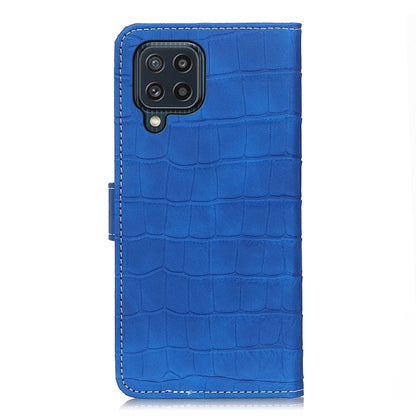 For Samsung Galaxy M32 Crocodile Texture Horizontal Flip Leather Case with Holder & Card Slots & Wallet(Blue) by buy2fix
