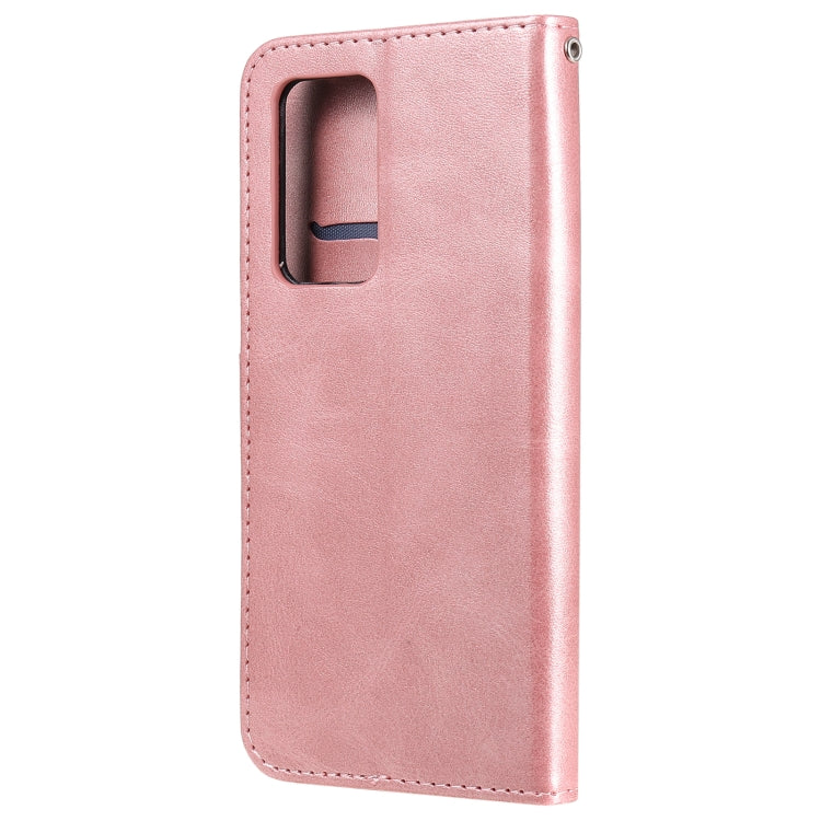 For OPPO Reno6 Pro+ 5G Fashion Calf Texture Zipper Horizontal Flip Leather Case with Holder & Card Slots & Wallet(Rose Gold) by buy2fix