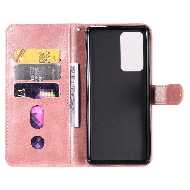 For OPPO Reno6 Pro+ 5G Fashion Calf Texture Zipper Horizontal Flip Leather Case with Holder & Card Slots & Wallet(Rose Gold) by buy2fix