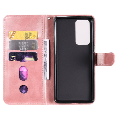 For OPPO Reno6 Pro+ 5G Fashion Calf Texture Zipper Horizontal Flip Leather Case with Holder & Card Slots & Wallet(Rose Gold) by buy2fix