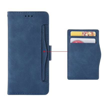 For Samsung Galaxy A03s 166mm Version Skin Feel Calf Pattern Horizontal Flip Leather Case with Holder & Card Slots & Photo Frame(Blue) by buy2fix