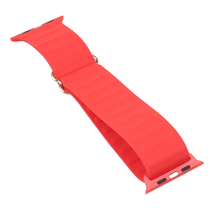 Japanese Word Buckle Silicone Watch Band For Apple Watch Series 9&8&7 41mm / SE 3&SE 2&6&SE&5&4 40mm / 3&2&1 38mm(Pine Needle Green) by buy2fix