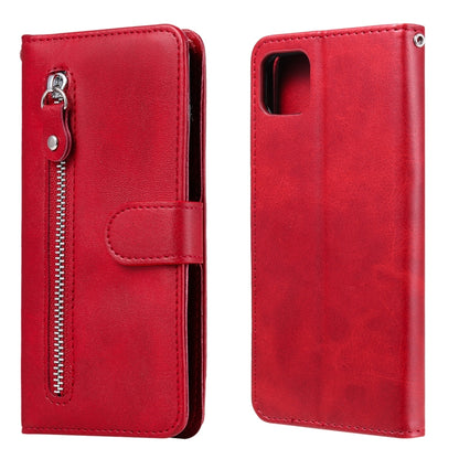 For Samsung Galaxy A22 5G Fashion Calf Texture Zipper Horizontal Flip Leather Case with Holder & Card Slots & Wallet(Red) by buy2fix
