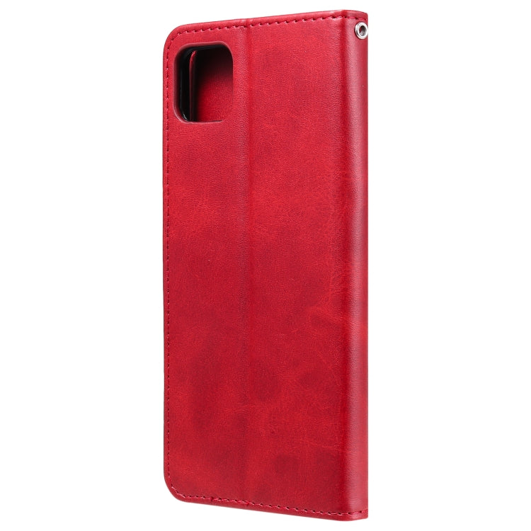For Samsung Galaxy A22 5G Fashion Calf Texture Zipper Horizontal Flip Leather Case with Holder & Card Slots & Wallet(Red) by buy2fix
