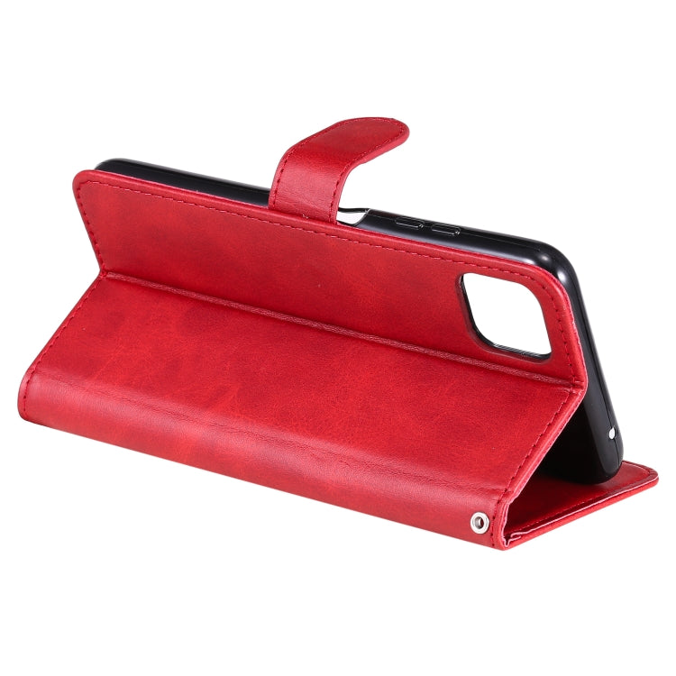 For Samsung Galaxy A22 5G Fashion Calf Texture Zipper Horizontal Flip Leather Case with Holder & Card Slots & Wallet(Red) by buy2fix