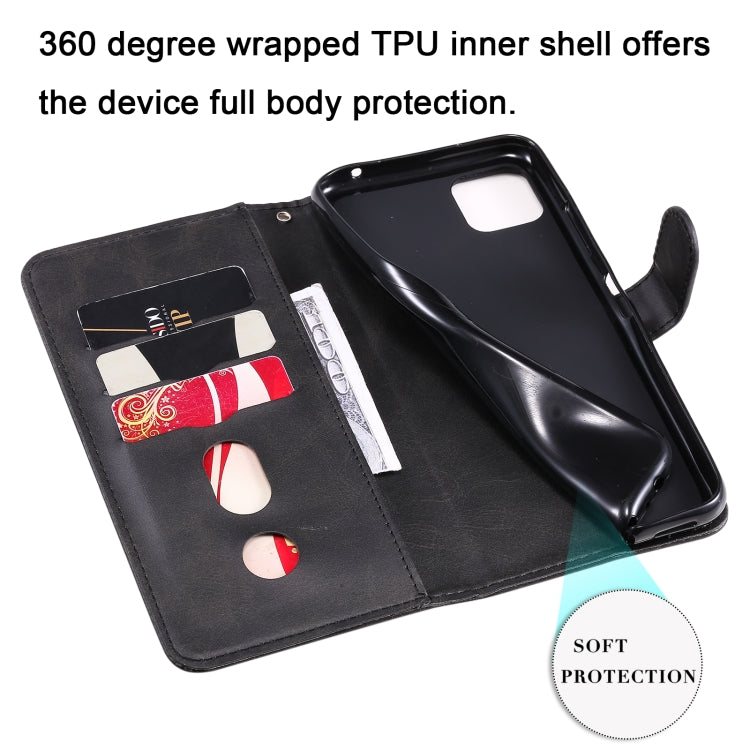 For Samsung Galaxy A22 5G Fashion Calf Texture Zipper Horizontal Flip Leather Case with Holder & Card Slots & Wallet(Black) by buy2fix