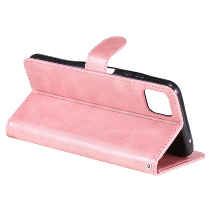 For Samsung Galaxy A22 5G Fashion Calf Texture Zipper Horizontal Flip Leather Case with Holder & Card Slots & Wallet(Rose Gold) by buy2fix