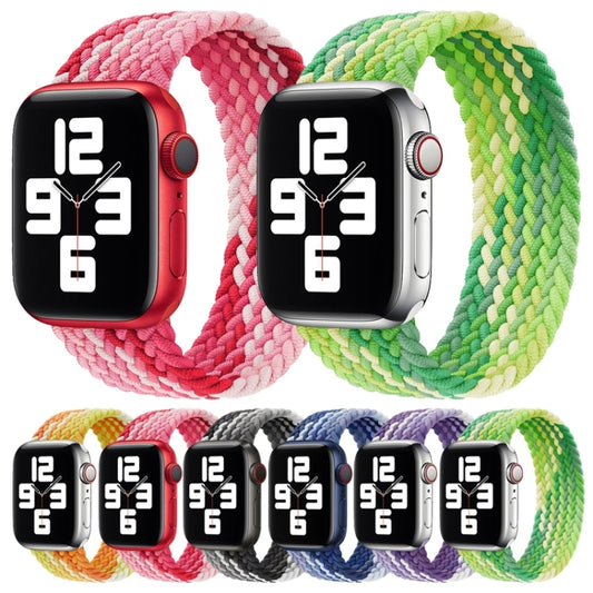 Single Loop Weaving Nylon Watch Band, Size: S 135mm For Apple Watch Series 9&8&7 41mm / SE 3&SE 2&6&SE&5&4 40mm / 3&2&1 38mm(Fragrant Orange) by buy2fix