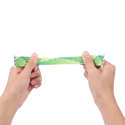 Single Loop Weaving Nylon Watch Band, Size: S 135mm For Apple Watch Series 9&8&7 41mm / SE 3&SE 2&6&SE&5&4 40mm / 3&2&1 38mm(Lime) by buy2fix