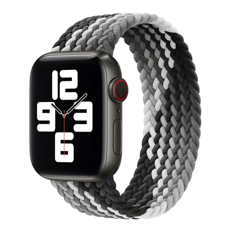 Single Loop Weaving Nylon Watch Band, Size: M 145mm For Apple Watch Series 9&8&7 41mm / SE 3&SE 2&6&SE&5&4 40mm / 3&2&1 38mm(Black) by buy2fix