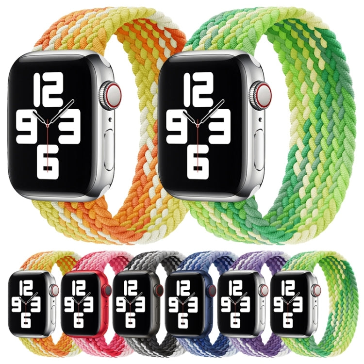 Single Loop Weaving Nylon Watch Band, Size: M 145mm For Apple Watch Series 9&8&7 41mm / SE 3&SE 2&6&SE&5&4 40mm / 3&2&1 38mm(Black) by buy2fix