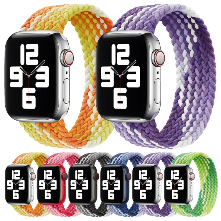 Single Loop Weaving Nylon Watch Band, Size: L 155mm For Apple Watch Series 9&8&7 41mm / SE 3&SE 2&6&SE&5&4 40mm / 3&2&1 38mm(Blueberry) by buy2fix