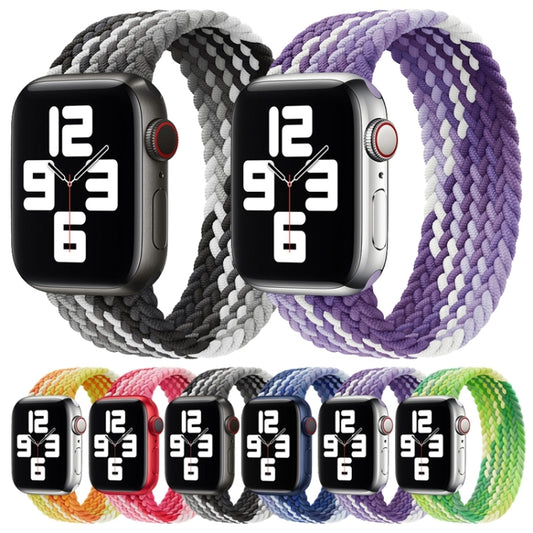 Single Loop Weaving Nylon Watch Band, Size: S 145mm For Apple Watch Ultra 49mm&Watch Ultra 2 49mm / Series 9&8&7 45mm / SE 3&SE 2&6&SE&5&4 44mm / 3&2&1 42mm(Grape Purple) by buy2fix