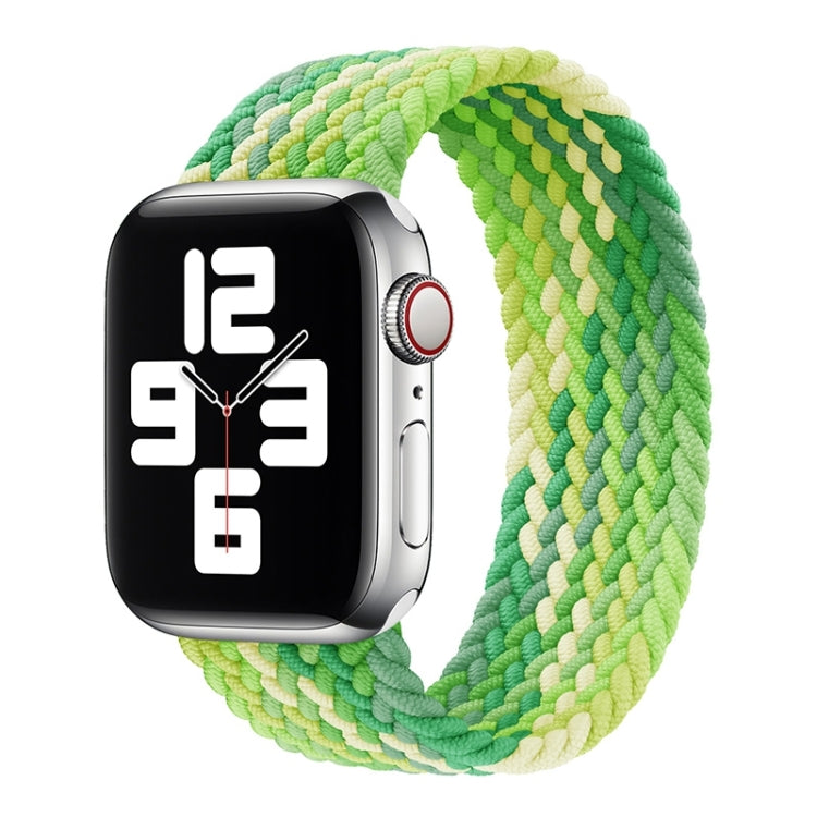 Single Loop Weaving Nylon Watch Band, Size: M 155mm For Apple Watch Ultra 49mm&Watch Ultra 2 49mm / Series 9&8&7 45mm / SE 3&SE 2&6&SE&5&4 44mm / 3&2&1 42mm(Lime) by buy2fix