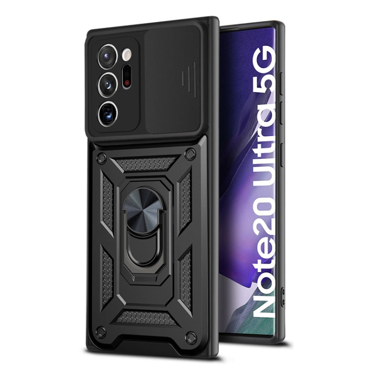 For Samsung Galaxy Note20 Ultra 5G Sliding Camera Cover Design TPU+PC Protective Case(Black) by buy2fix