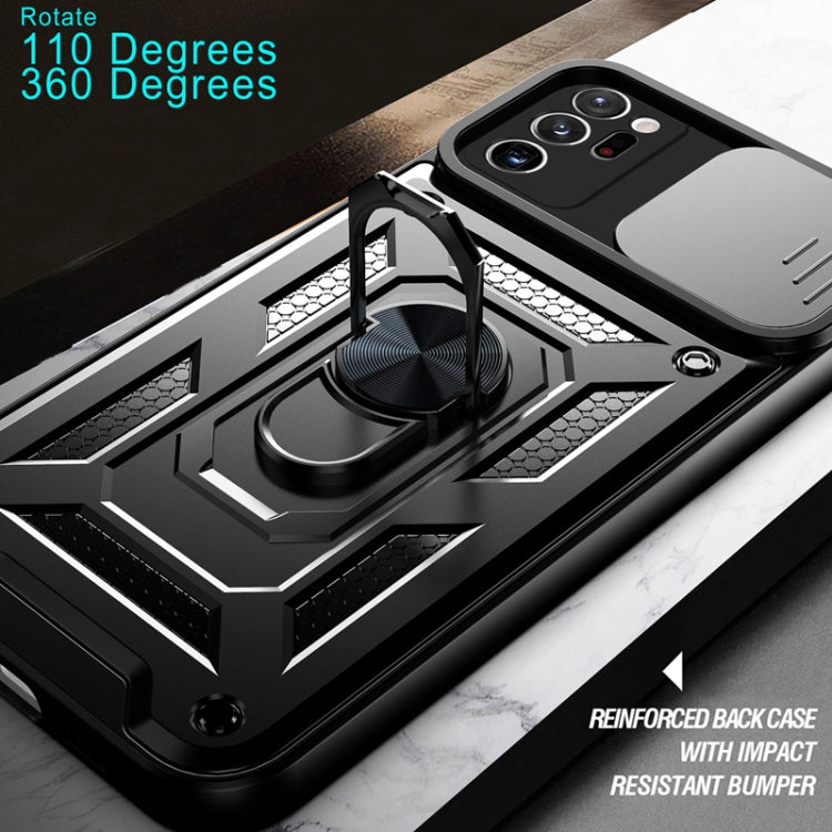For Samsung Galaxy Note20 Ultra 5G Sliding Camera Cover Design TPU+PC Protective Case(Black) by buy2fix