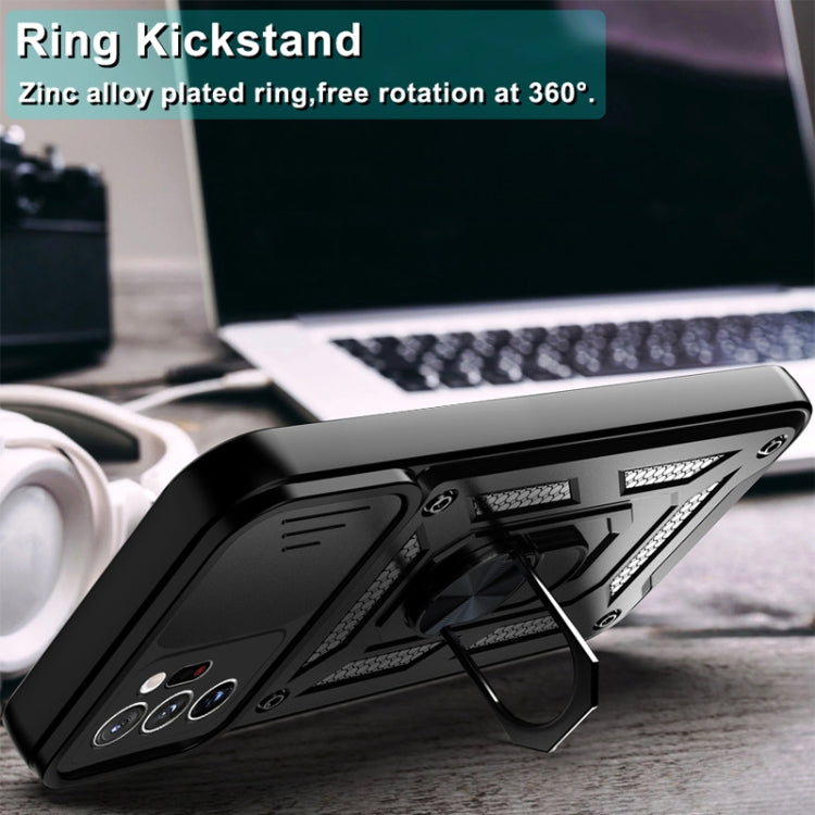 For Samsung Galaxy Note20 Ultra 5G Sliding Camera Cover Design TPU+PC Protective Case(Black) by buy2fix