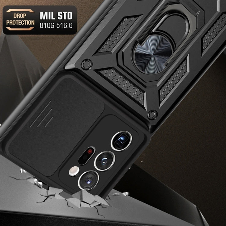 For Samsung Galaxy Note20 Ultra 5G Sliding Camera Cover Design TPU+PC Protective Case(Black) by buy2fix