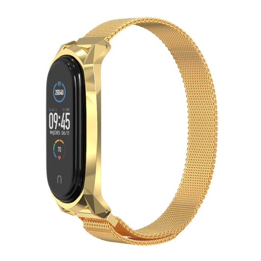 For Xiaomi Mi Band 6 / 5 / 4 / 3 Mijobs Milan Magnetic GT Stainless Steel Watch Band(Gold) - Watch Bands by MIJOBS | Online Shopping UK | buy2fix