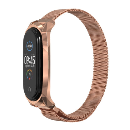 For Xiaomi Mi Band 6 / 5 / 4 / 3 Mijobs Milan Magnetic GT Stainless Steel Watch Band(Rose Gold) - Watch Bands by MIJOBS | Online Shopping UK | buy2fix