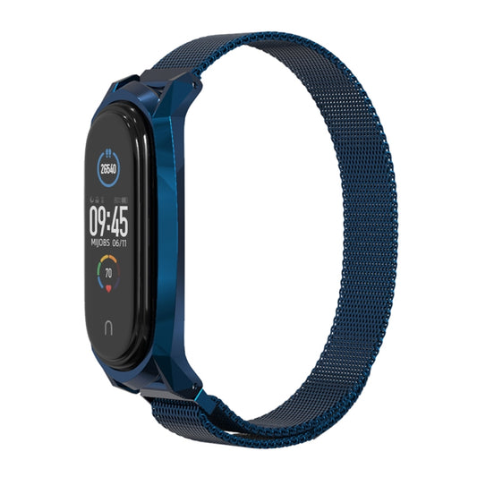 For Xiaomi Mi Band 6 / 5 / 4 / 3 Mijobs Milan Magnetic GT Stainless Steel Watch Band(Blue) - Watch Bands by MIJOBS | Online Shopping UK | buy2fix