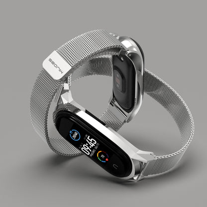 For Xiaomi Mi Band 6 / 5 / 4 / 3 Mijobs Milan Magnetic GT Stainless Steel Watch Band(Gold) - Watch Bands by MIJOBS | Online Shopping UK | buy2fix
