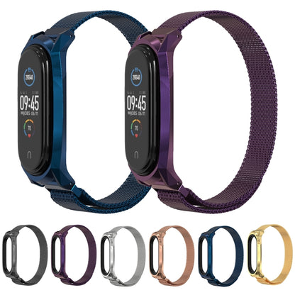 For Xiaomi Mi Band 6 / 5 / 4 / 3 Mijobs Milan Magnetic GT Stainless Steel Watch Band(Gold) - Watch Bands by MIJOBS | Online Shopping UK | buy2fix