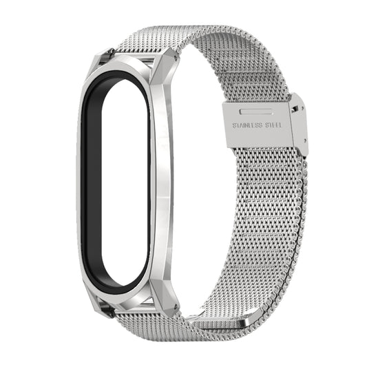 For Xiaomi Mi Band 6 / 5 / 4 / 3 Mijobs Milan Buckle GT Metal Stainless Steel Watch Band(Silver) - Watch Bands by MIJOBS | Online Shopping UK | buy2fix