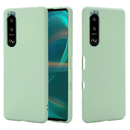 For Sony Xperia 5 III Solid Color Liquid Silicone Dropproof Full Coverage Protective Case(Green) by buy2fix