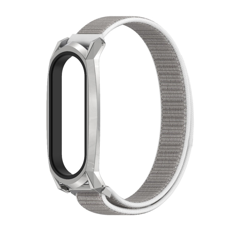 For Xiaomi Mi Band 6 / 5 / 4 / 3 Mijobs GT Nylon Loop Watch Band(Seashell Silver) - Watch Bands by MIJOBS | Online Shopping UK | buy2fix