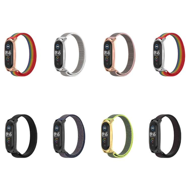 For Xiaomi Mi Band 6 / 5 / 4 / 3 Mijobs GT Nylon Loop Watch Band(Pink Sand Rose Gold) - Watch Bands by MIJOBS | Online Shopping UK | buy2fix