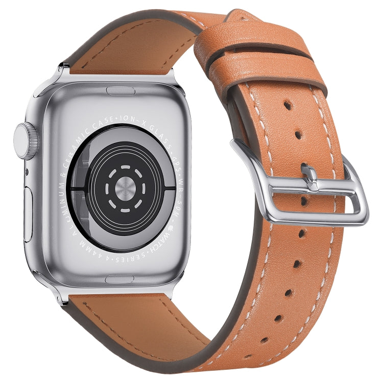 Small Waist Leather Watch Band For Apple Watch Ultra 49mm&Watch Ultra 2 49mm / Series 9&8&7 45mm / SE 3&SE 2&6&SE&5&4 44mm / 3&2&1 42mm(Brown) by buy2fix