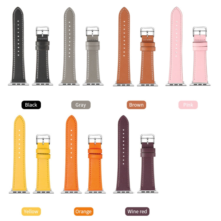 Small Waist Leather Watch Band For Apple Watch Ultra 49mm&Watch Ultra 2 49mm / Series 9&8&7 45mm / SE 3&SE 2&6&SE&5&4 44mm / 3&2&1 42mm(Brown) by buy2fix