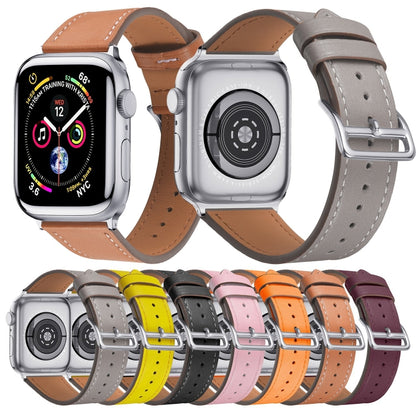 Small Waist Leather Watch Band For Apple Watch Ultra 49mm&Watch Ultra 2 49mm / Series 9&8&7 45mm / SE 3&SE 2&6&SE&5&4 44mm / 3&2&1 42mm(Brown) by buy2fix