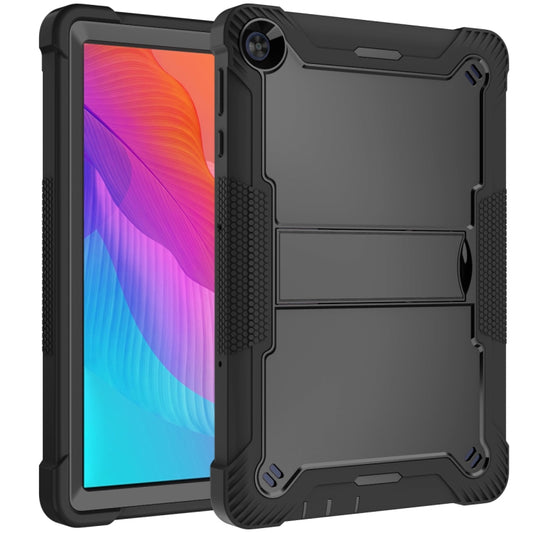 For Huawei MatePad T 10s / 10 Silicone + PC Shockproof Protective Case with Holder(Black) - Huawei by buy2fix | Online Shopping UK | buy2fix